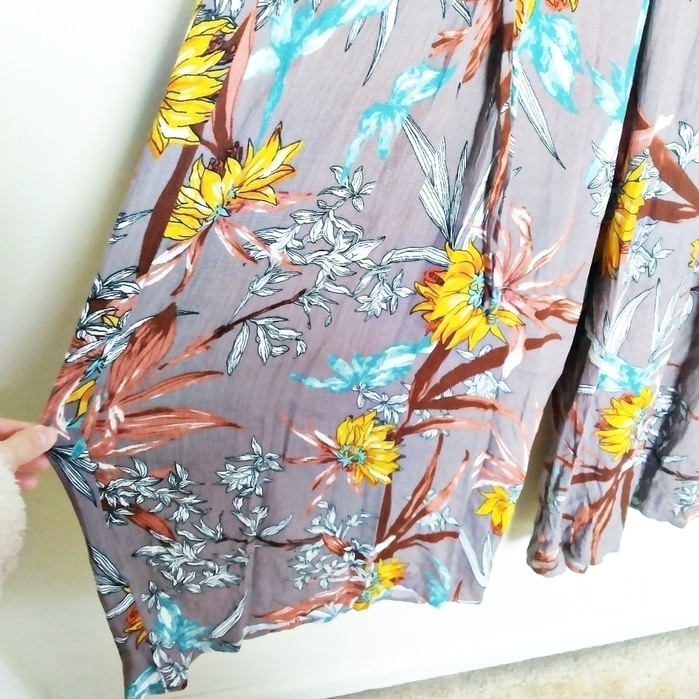 Kori America Floral Print Palazzo Pants Size Medium - Picture 2 of 4